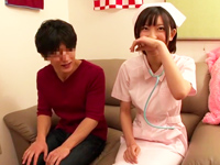 56407 1 - 「すっごく硬くなってますね…」ロリ顔巨乳ナースが男性宅訪問セックス