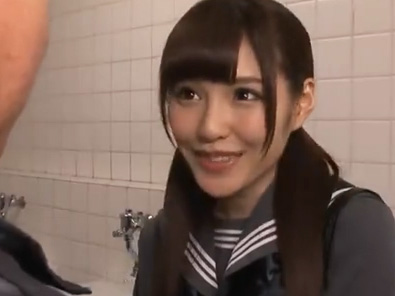 73741 - 「お尻にいっぱい出したねぇ」公衆便所でおじさんを痴女るツインテJK
