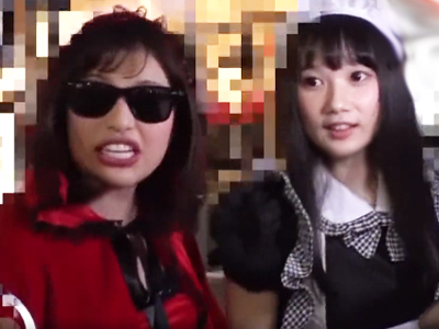 724857 - ハロウィンナンパで清楚メイドとイケイケお姉さんを子宮口ノックの鬼ハメ！