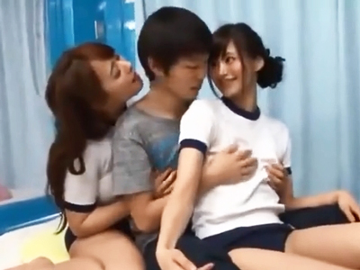 716337 - 童貞チンポを挟み撃ちして筆下ろししちゃう体操服コスプレ痴女二人組ｗ